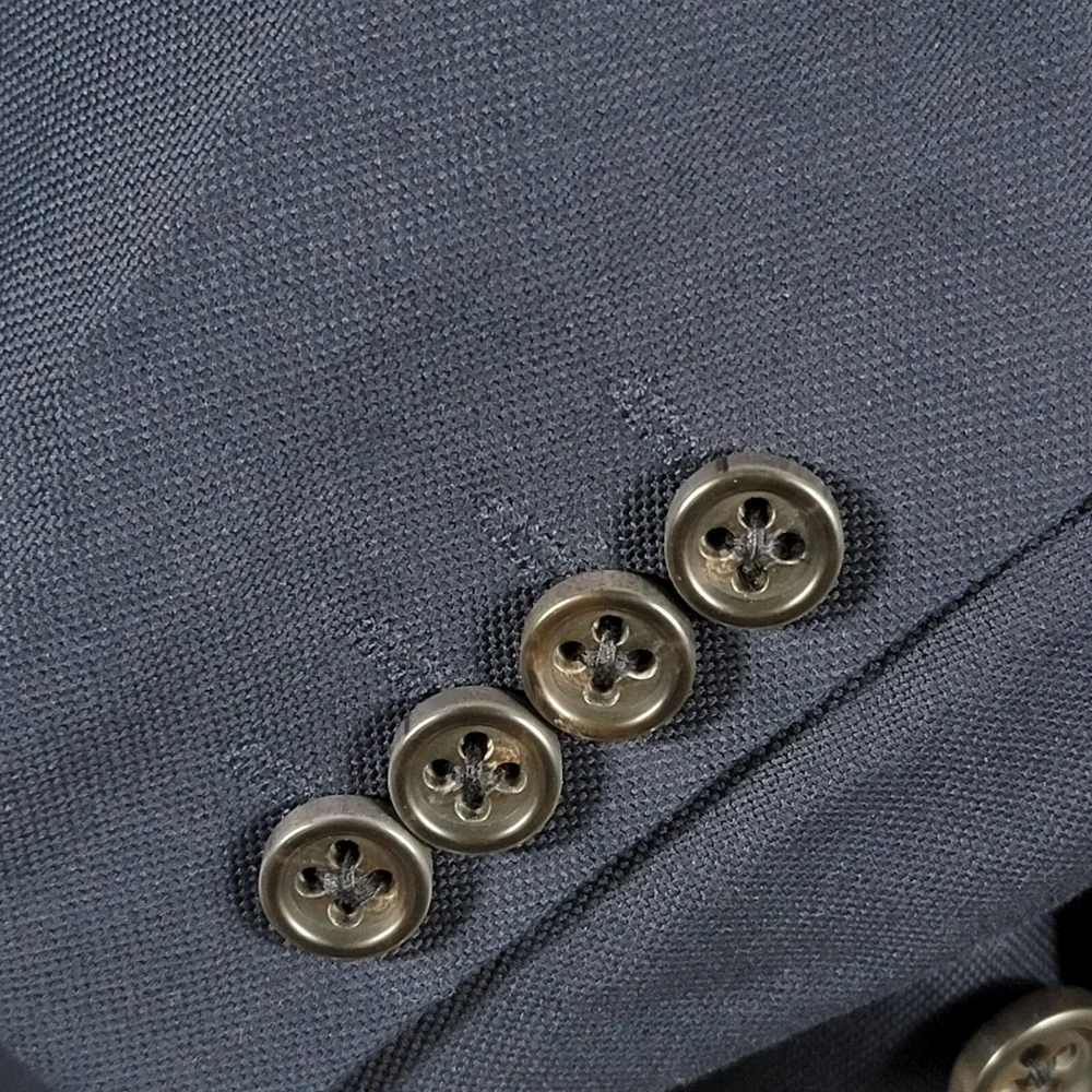 US POLO ASSN Men's Sport Coat Blazer‎ Two Button Navy Blue 100% Cotton Size 44R